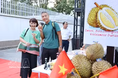 越南榴莲推广活动在北京举行。图自越通社