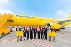 越游航空公司接收另一架空客A321飞机。图自互联网