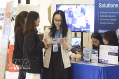 服务于数字政府基础设施建设和非现金支付技术展览会。图自越通社