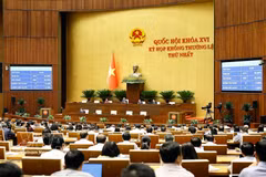 国会表决通过关于调整老街—河内—海防铁路建设项目投资主张决议。图自越通社