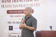 TikTok越南代表阮林青在会上发表讲话。图自越通社