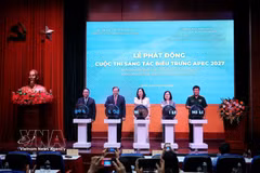 2027年越南APEC会议标识及视觉识别系统设计大赛启动仪式。图自越通社
