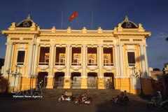 河内大剧院——首都河内的标志性建筑之一 。图自越通社