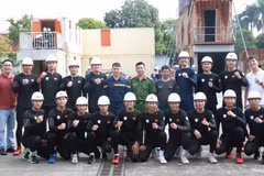 参加2026年世界消防救援锦标赛的越南公安部代表队成员。图自nhandan.vn
