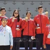 越南游泳队取得了金牌。图自越通社