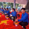 在西宁省永兴-新兴烈士陵园，西宁省515指导委员会举行仪式，173具在柬埔寨牺牲的越南志愿军和专家烈士遗骸归国。图自越通社