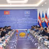 会谈现场。图自越通社