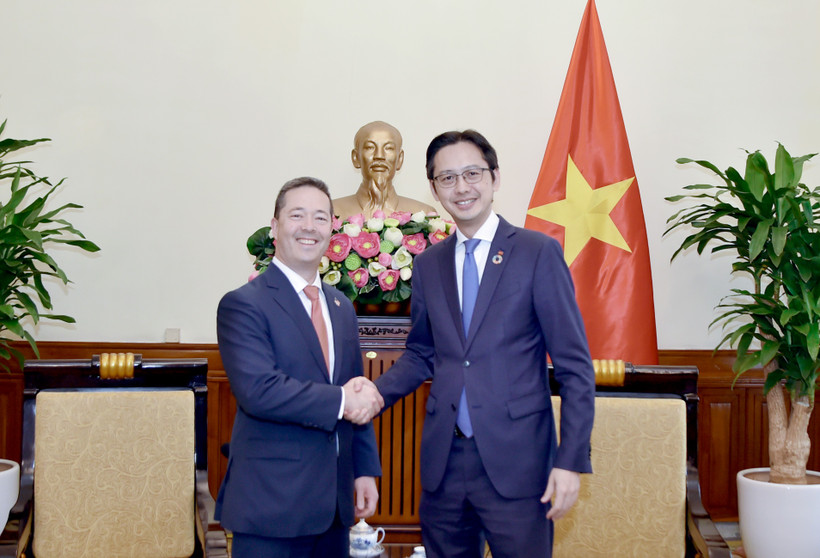 越南外交部副部长杜雄越在越南外交部总部会见了正在访问越南的美国国务院东亚和太平洋事务高级官员肖恩·小野·科塔罗。