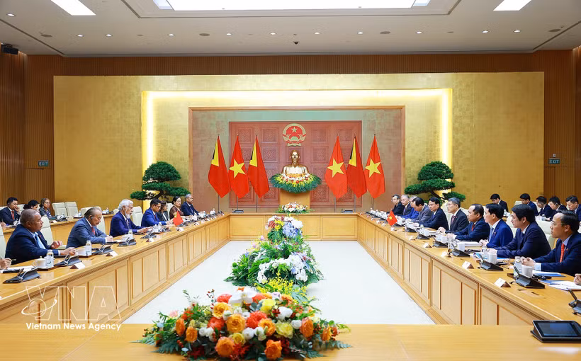 会谈现场。图自越通社