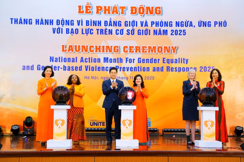 2025年性别平等及预防和应对性别暴力行动月启动仪式。图自vietnamplus