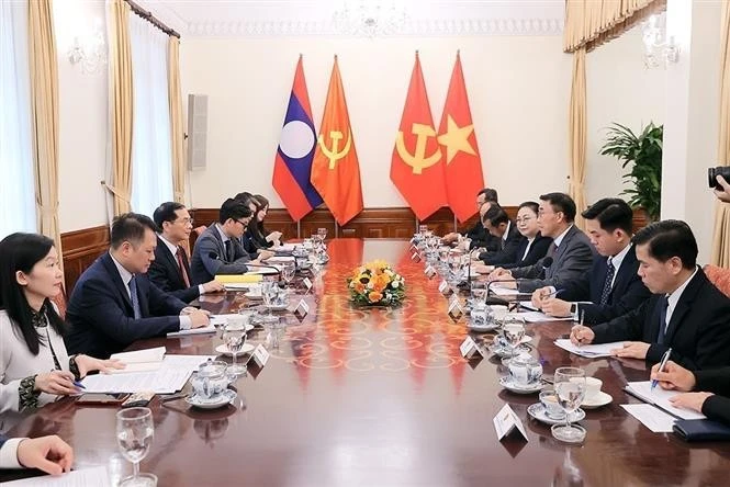会谈场景。图自越通社