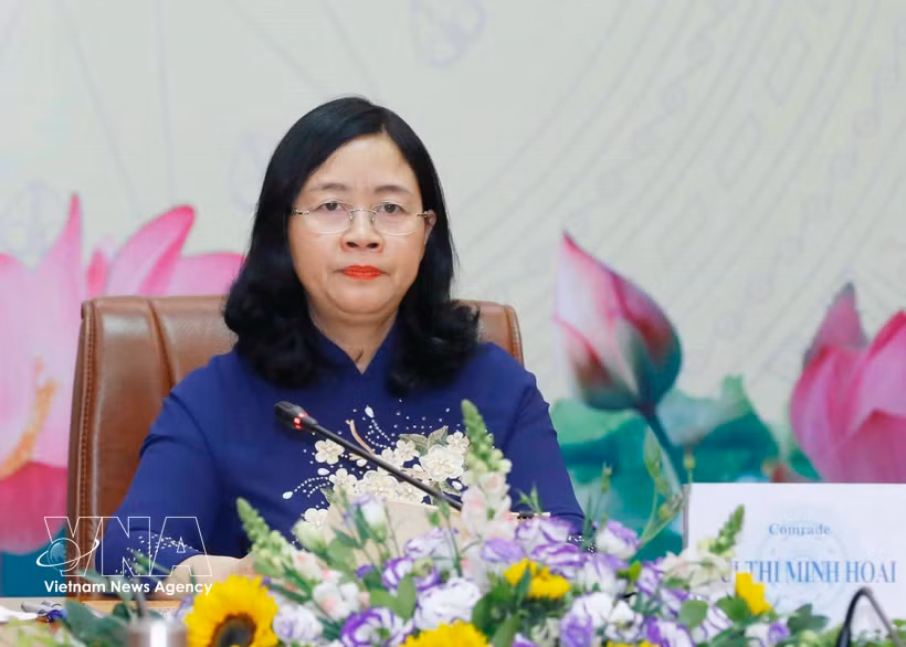 越共中央政治局委员、中央书记处书记、越南祖国阵线中央委员会主席裴氏明怀。图自越通社