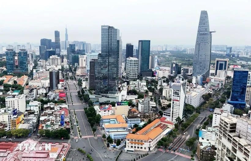胡志明市的一角。图自越通社
