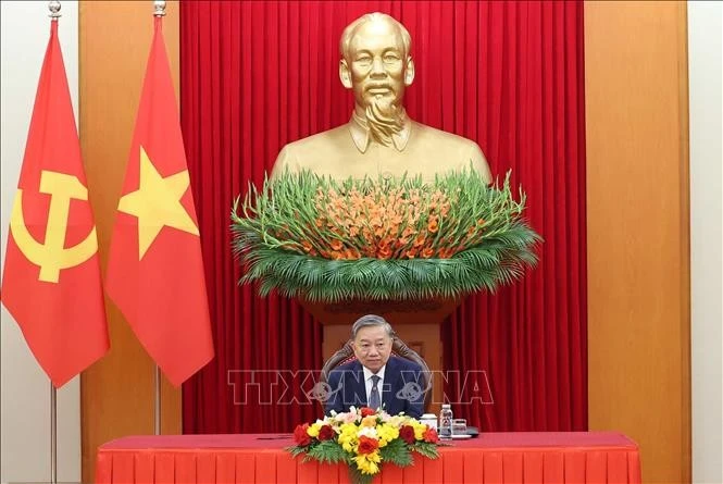 越共中央总书记苏林。图自越通社