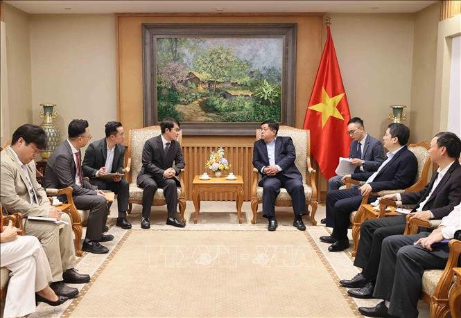 会见场景。图自越通社