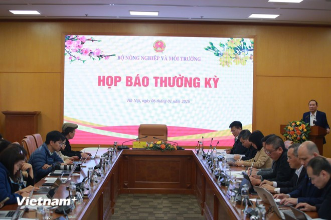 农业与环境部于1月6日下午举行例行新闻发布会。图自Vietnam+