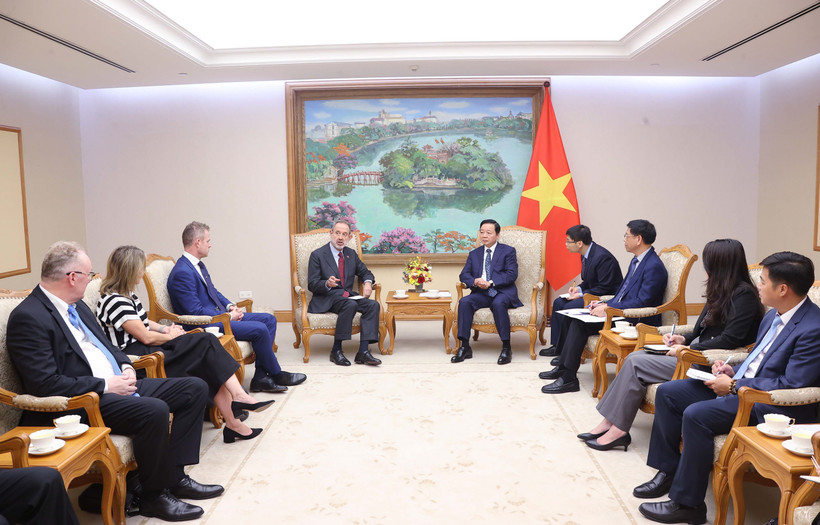 会见现场。图自越通社