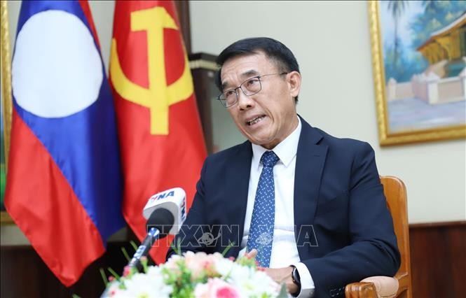 老挝人民革命党中央对外关系部部长本莱·班达努冯。图自越通社