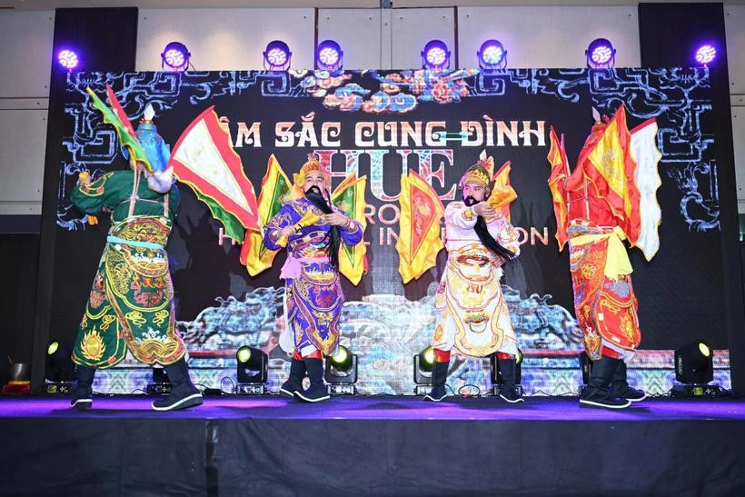 顺化宫廷雅乐在活动中进行表演。图自旅游总局