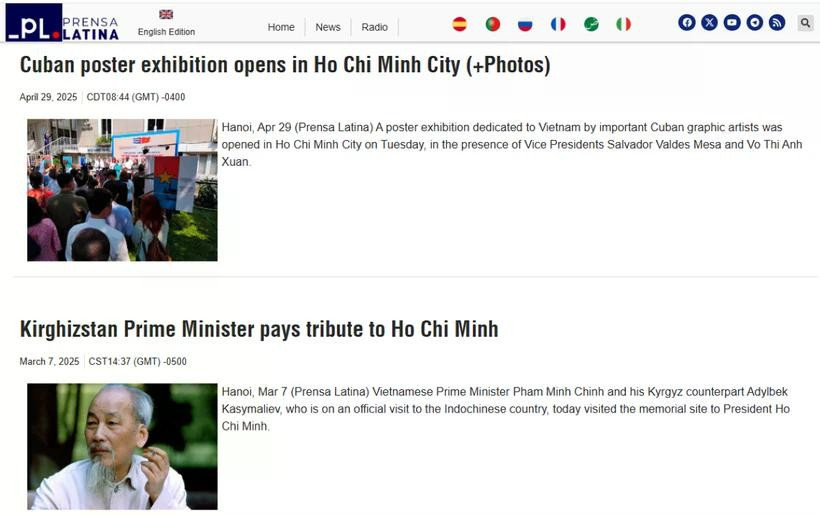 古巴媒体赞颂胡志明主席的遗产。图自越通社