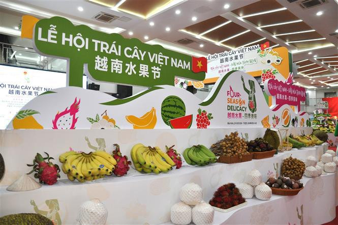 越南水果节在中国北京举行。图自越通社