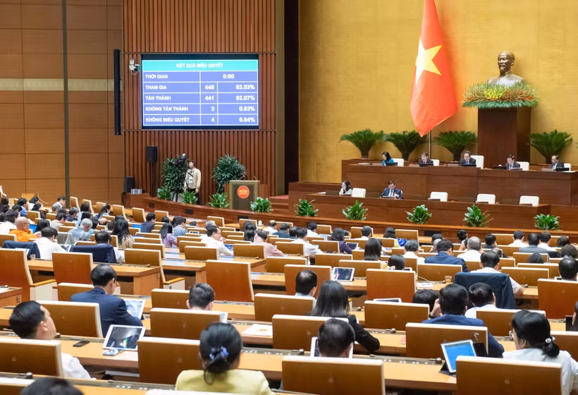 国会表决通过《公共投资法（修正案）》。图自越通社