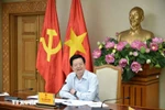 政府副总理梅文政在会上发表讲话。图自越通社