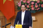 政府总理范明政主持 “光中战役”部署会议。图自越通社