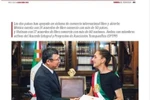 《Voces Del Periodista》报上的越南驻墨西哥大使阮文海和墨西哥总统克劳迪娅·辛鲍姆·帕尔多（Claudia Sheinbaum）。图自越通社