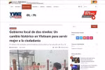 委内瑞拉广播电台RadioMundial对越南“重绘山河”工作进行报道。图自越通社