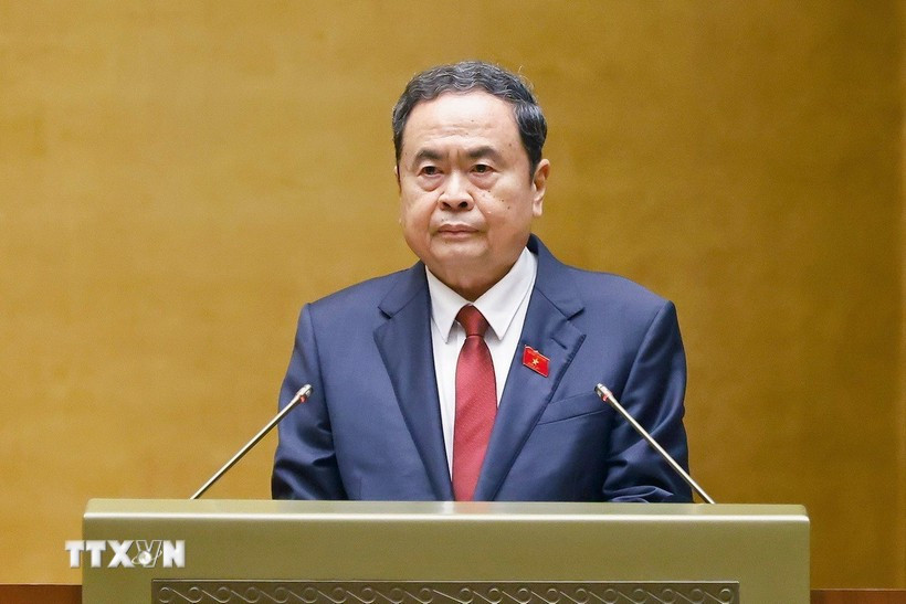 国会主席陈青敏。图自越通社