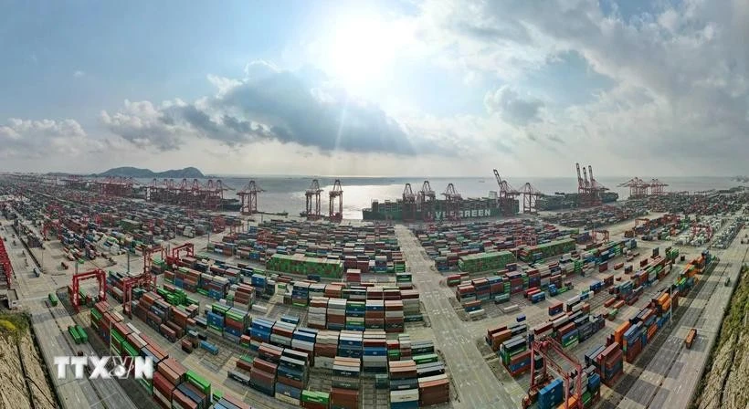 中国上海洋山深水港区。图自越通社