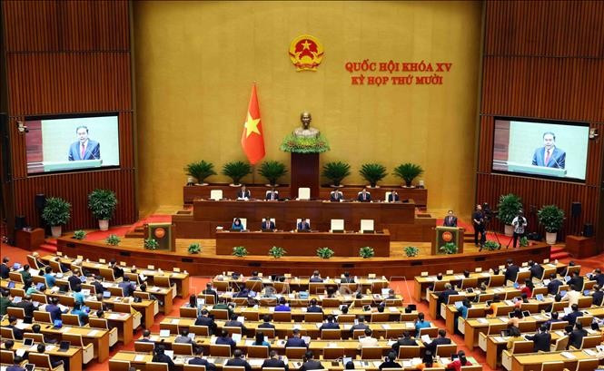  越南第十五届国会第十次会议隆重开幕。图自越通社