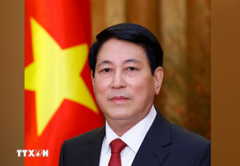 越南国家主席梁强。图自越通社