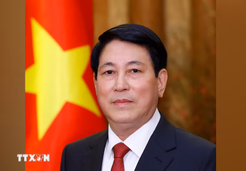 越南国家主席梁强。图自越通社