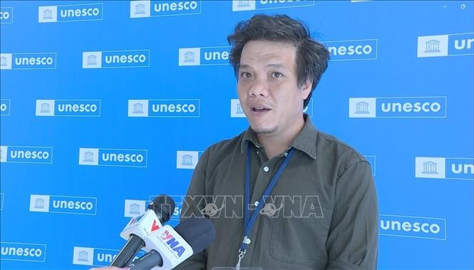 联合国教科文组织信息中心副总经理丁德煌。图自越通社