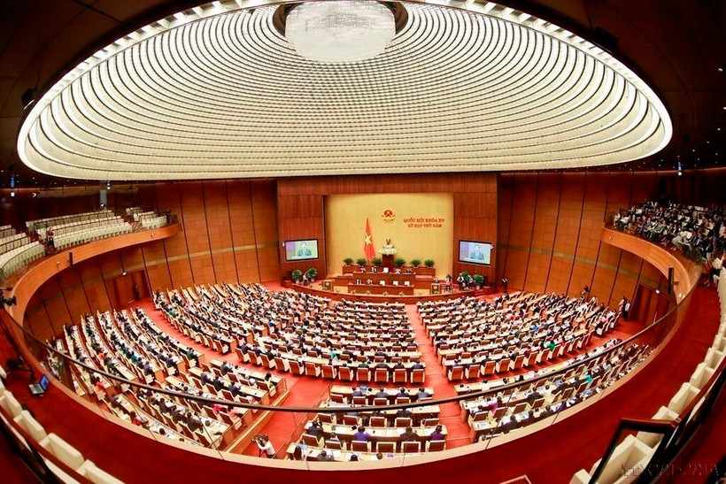 第十五届国会第五次会议现场。图自越通社