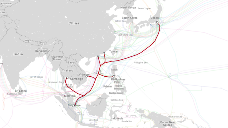 ADC是连接越南、中国、中国香港、泰国、菲律宾、新加坡和日本等7个国家和地区。图自vneconomy.vn