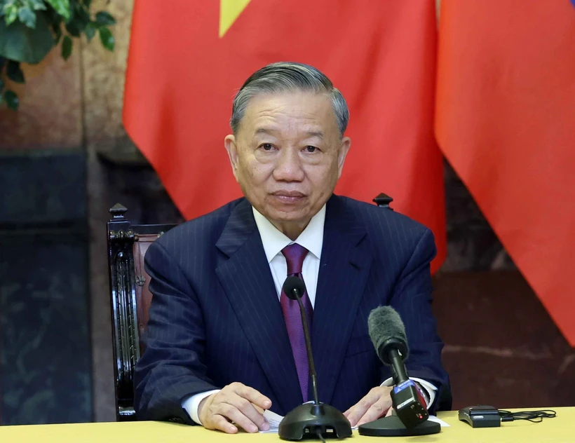 越共中央总书记苏林。图自越通社