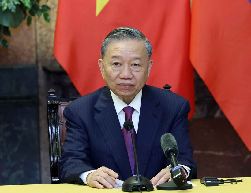 越共中央总书记苏林。图自越通社