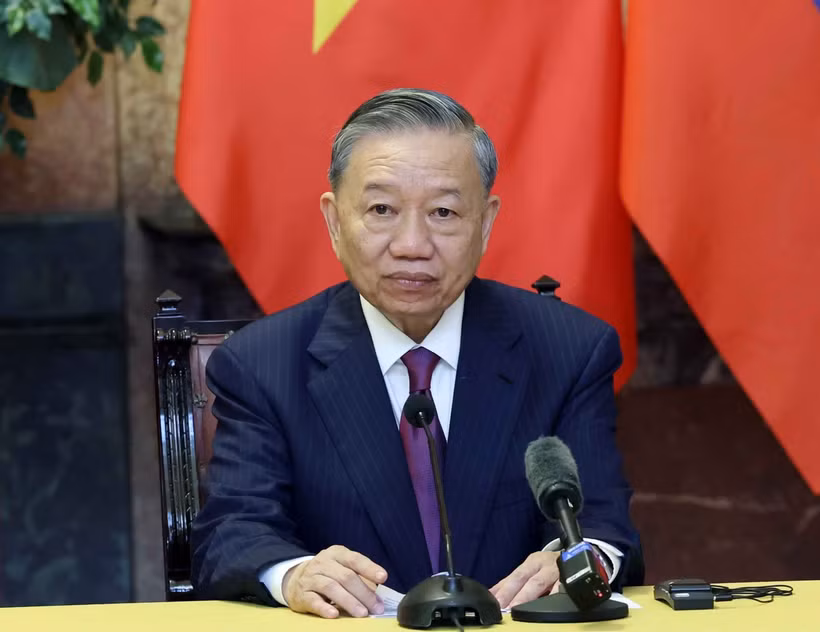 越共中央总书记苏林。图自越通社