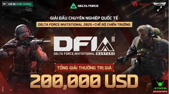 2025年国际职业电子竞技赛“Delta Force Invitational：战场模式”（DFIW 2025）将于12月11日至14日在河内群马体育馆举行。图自互联网