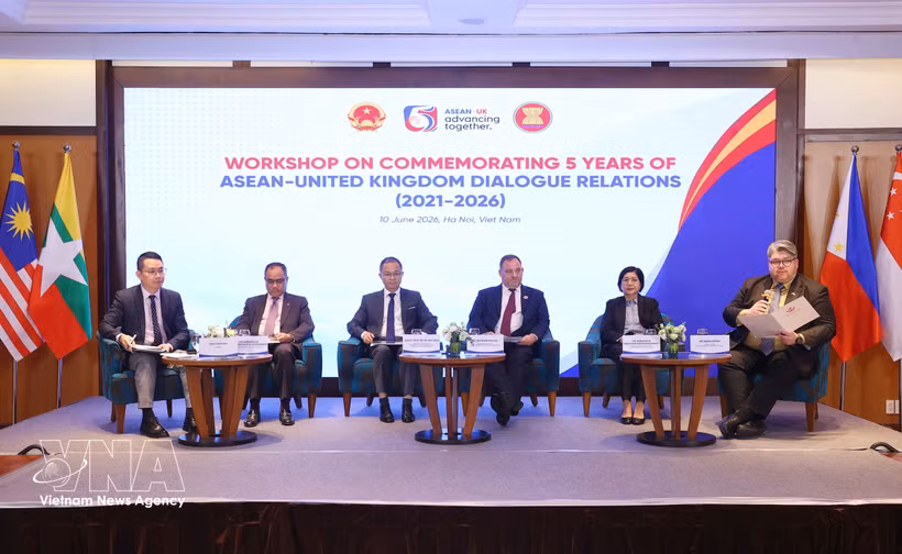 纪念东盟与英国建立对话伙伴关系5周年（2021~2026年）的研讨会现场。图自越通社
