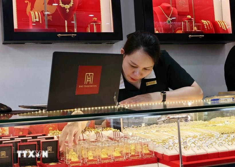 越南一家珠宝店。图自越通社