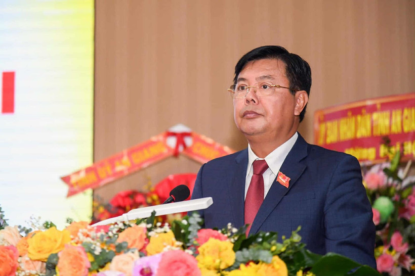 越共中央委员、安江省委书记阮进海。图自越通社