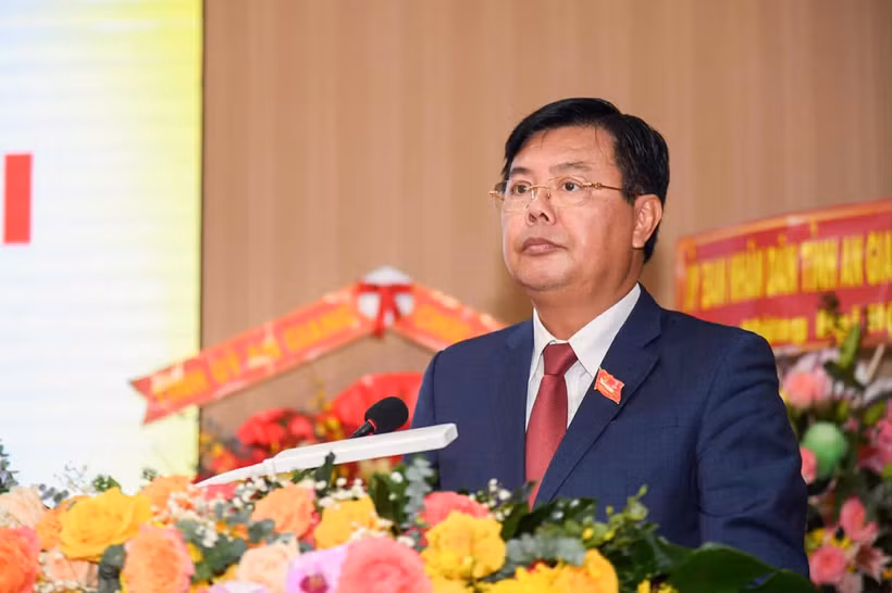 越共中央委员、安江省委书记阮进海。图自越通社