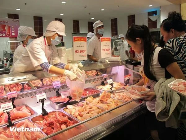 越南财政部统计局于6月6日上午公布，2025年5月居民消费价格指数（CPI）环比上涨0.16%。图自越通社