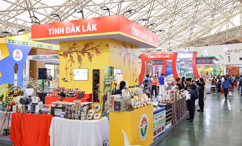 西原地区各省市的展位。图自越通社