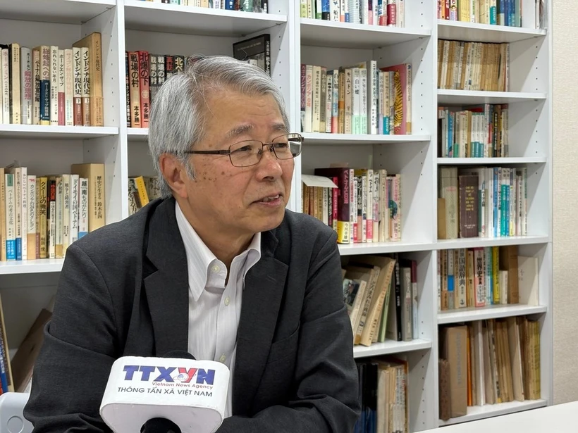 日本共产党《赤旗报》的资深记者北川寿史(Toshifumi Kitagawa)。图自越通社