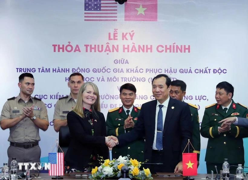 签字仪式。图自越通社